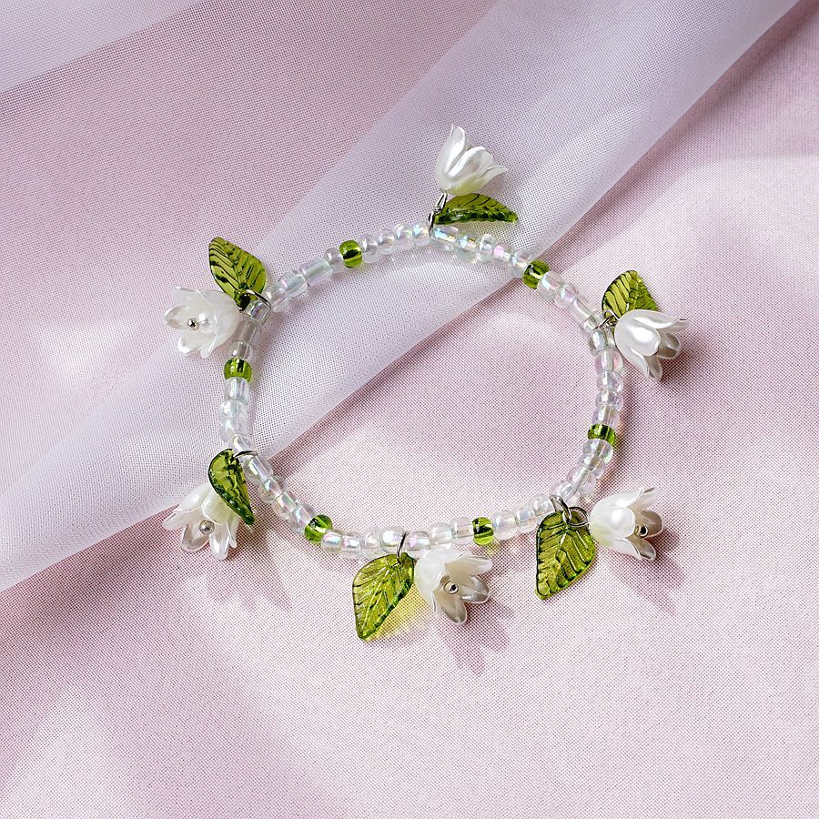 Simple Style Leaf Beaded Flowers Bracelets