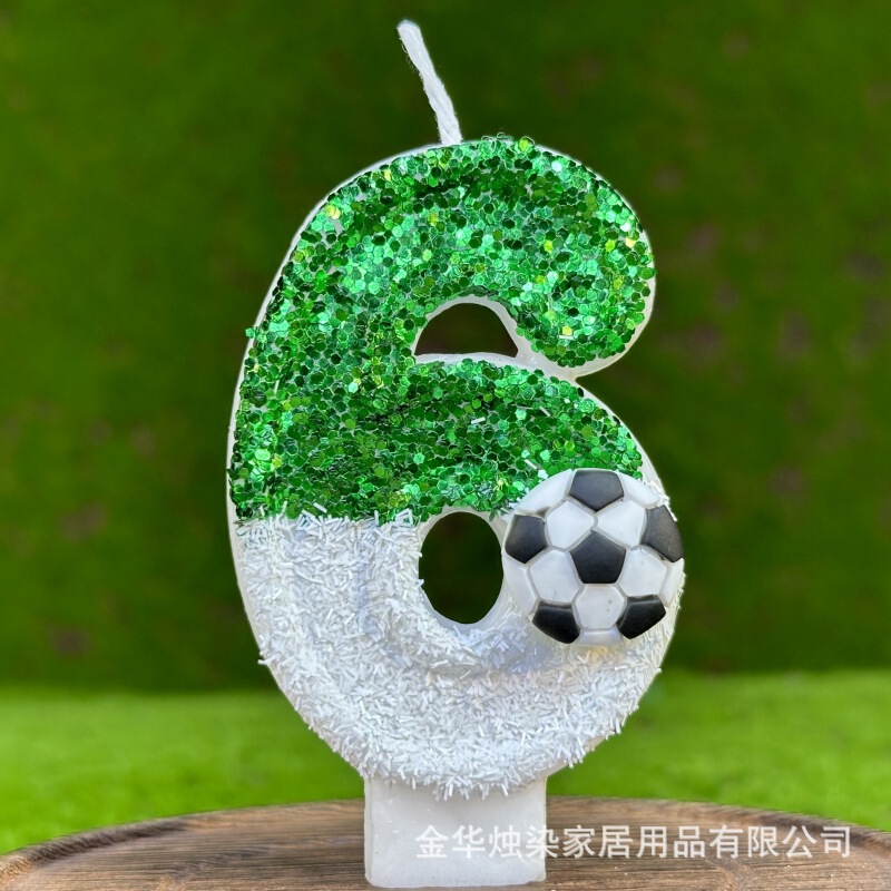 Amazon の人気サッカーシリーズデジタルキャンドル色変化クリエイティブ男の子の誕生日キャンドルケーキデコレーションドロップシッピング|undefined