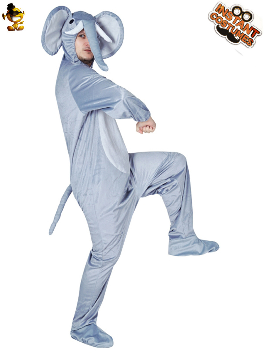 Adulto de los hombres lindo elefante traje de fiesta de Halloween juego de rol traje de rendimiento de escenario image 4