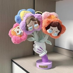 跨境批发哭娃花束创意丑娃哭baby公仔网红同款卡通花朵扭扭棒摆件