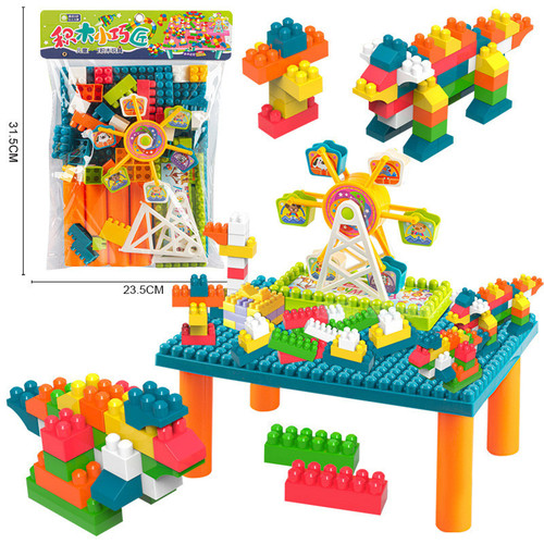 Street stall model assembled building blocks desktop children's supermarket educational institutions men's and women's toys gifts wholesale