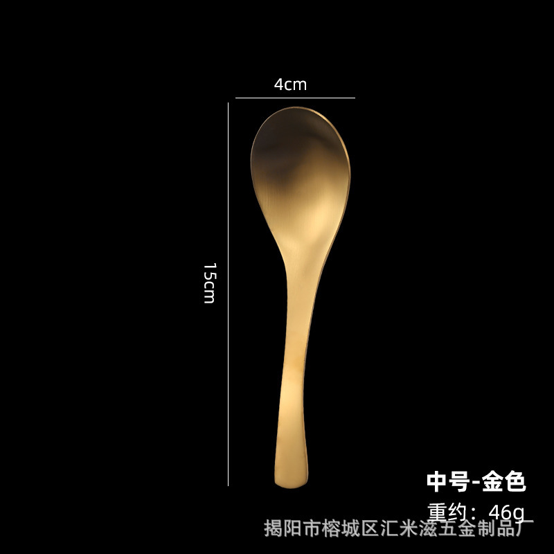 砂光304ステンレススプーン甘いスプーンホテルのスプーンレストランで食事をしてスープを飲むとロゴが付けられます。|undefined