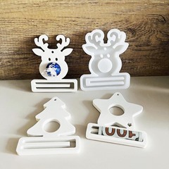 ヘラジカクリスマスツリー五芒星チョコレートスタンドシリコン金型クリスマスプレゼント財布クリスマス装飾ストラップ