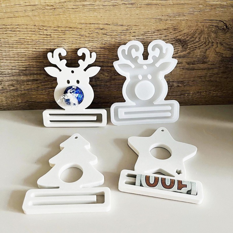ヘラジカクリスマスツリー五芒星チョコレートスタンドシリコン金型クリスマスプレゼント財布クリスマス装飾ストラップ|undefined