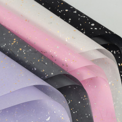 Manufacturer wholesale flower packaging materials bouquet gift packaging high-end Korean waterproof fantasy gold and silver dots