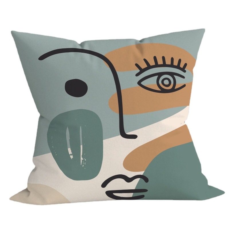 Morandi almohada moda americana sofá cojín abstracto cojín artístico almohada geométrica cojín sofá almohada decorativa
