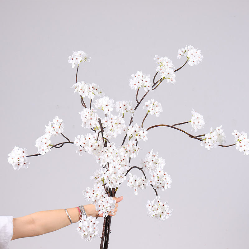 仿真花长枝梨花新中式禅意装饰梨花家居工程软装婚庆插花花材樱花|undefined