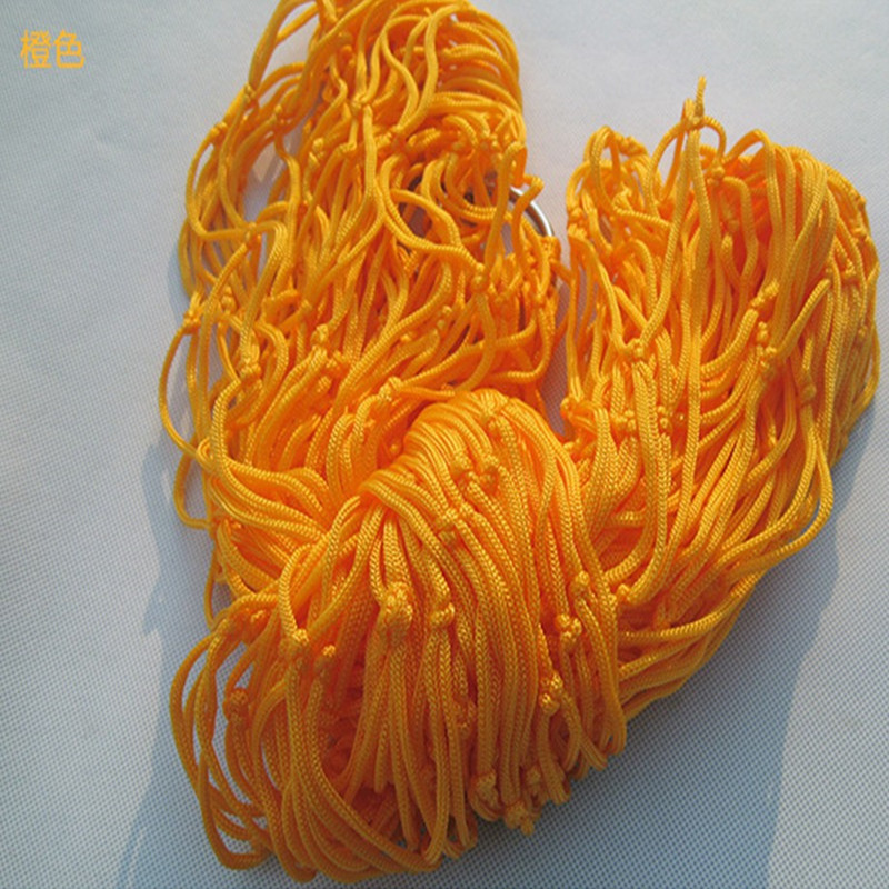 屋外キャンプハンモック大胆なメッシュナイロンロープシングルハンモックスイングレジャーアンチロールオーバーハンモックメッシュツリーベッド