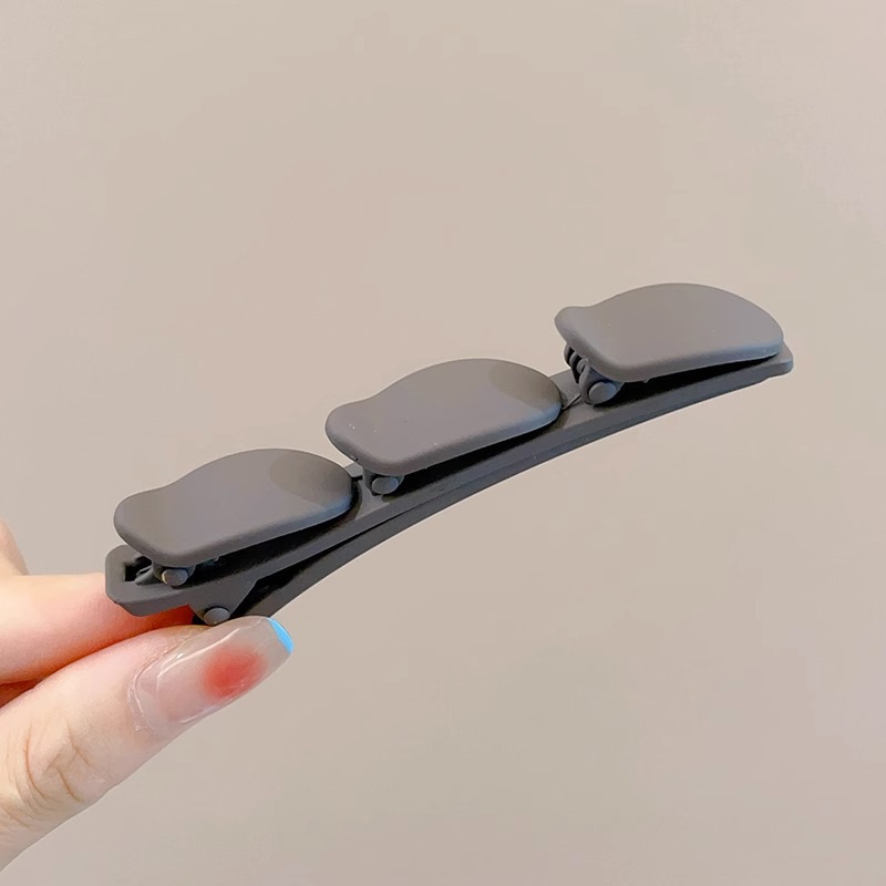 Otoño e invierno flocado clip de pelo trenzado de las mujeres de alto grado frente lado flequillo roto clip de pelo clip superior horquilla tocado