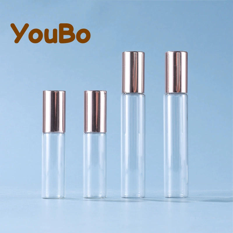 5ml10ml прозрачный стеклянный ролик мяч бутылка эфирное масло флакон духов шарик бутылка Губы Масло глаз крем путешествия суб-бутылка