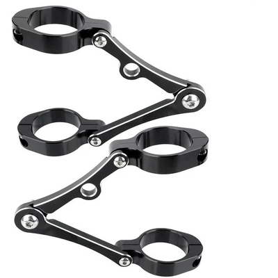 Motorcycle Safety Supplies all black 39-41mm motorcycle - 39-41mmcnc-headlight-bracket-exposed-white