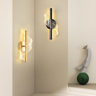 Light Luxury Bedside Wall Lamp Modern Minimalist Aisle Corridor Home Background Wall Lamp Creative Stylish Bedroom Led Lamp