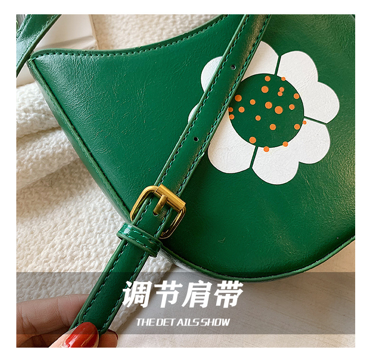 Handtasche Mit Retro-blumen-kontrastfarbdruck display picture 17