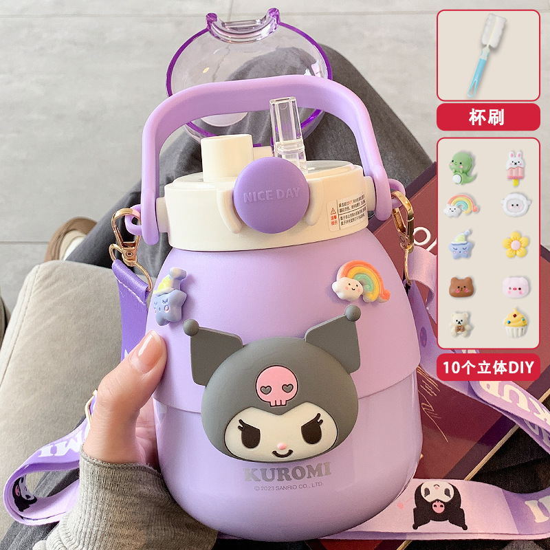大肚杯保温杯子女生大容量可爱高颜值吸管双饮水杯新款2024|undefined