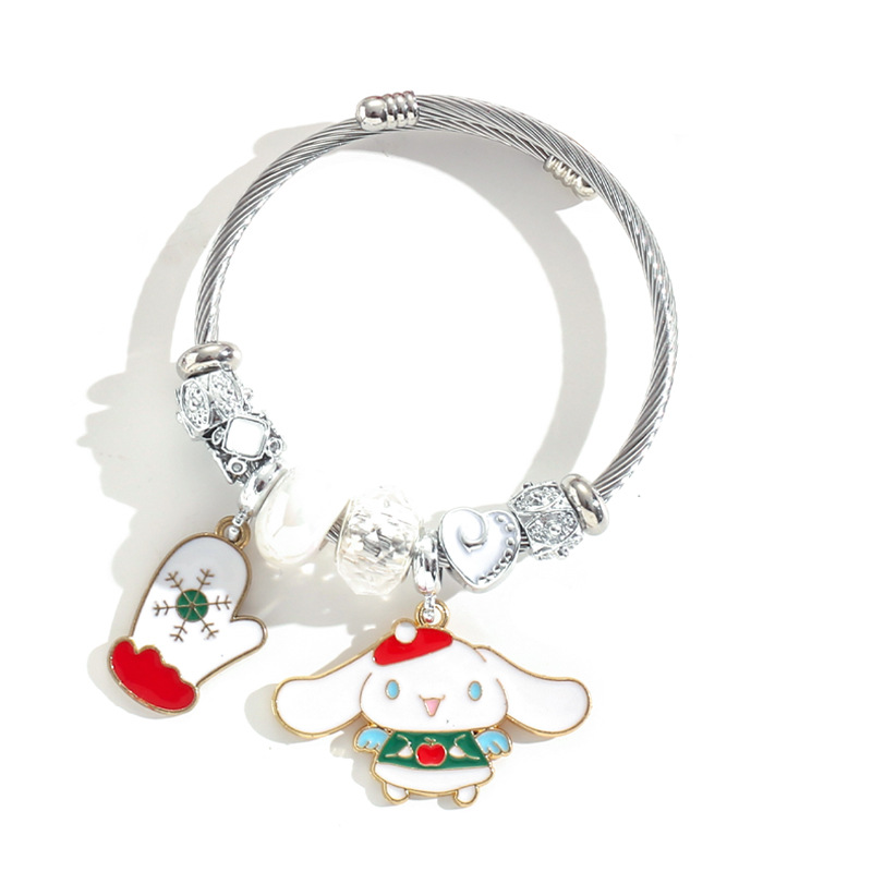 pandora cartoon christmas bracelet female girlfriends bracelet student cute hello kitty cinnamoroll babycinnamoroll pendant bracelet undefined
