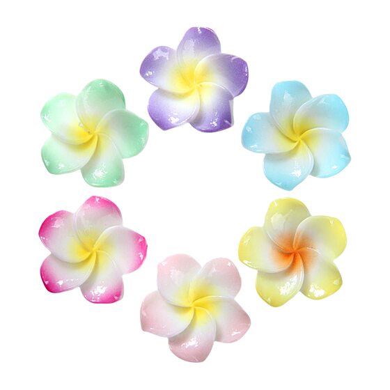 Spring Flower Meeting Open Resin Egg Flower Two-color Spray Painting Egg Flower DIY Hairpin Headwear Accessories Mobile Phone Shell Accessories
