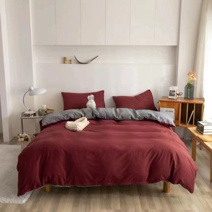 보라색 레드 + 그레이