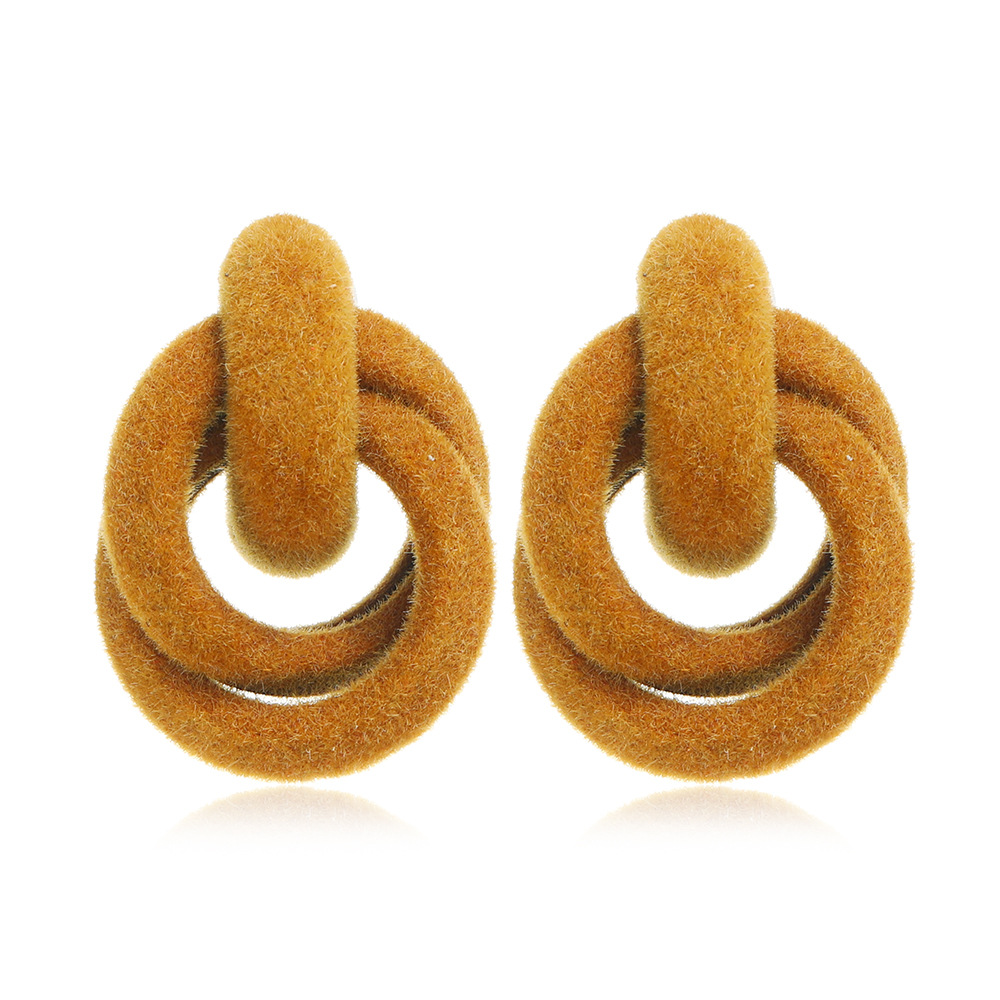 Boucles D'oreilles Pendantes Géométriques Rétro Imbriquées En Gros Nihaojewelry display picture 6