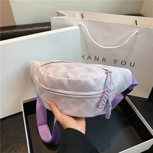 Korean Style Casual Work Clothing Crossbody Waist Bag 2024 Autum Small Fresh Simple Cute Forest Style Cycling Slanted Shoulder Chest Bag