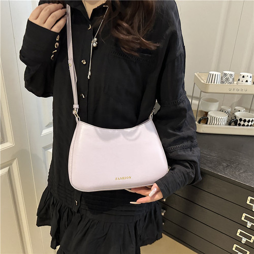 2025 new underarm bag, high-end commuting simple retro women's French shoulder bag, women's pure color crossbody bag