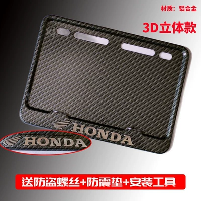 Plate Holder, Pedal License Plate Bracket, Nömrə qabı - honda3d-embossed-logo-badge-includes-shockproof-cotton-pad-screws-tools