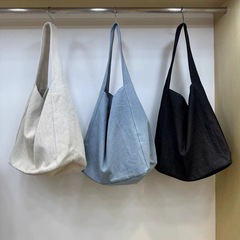 韩国ins博主同款冬季新款毛呢料大容量慵懒风通勤单肩包托特包女