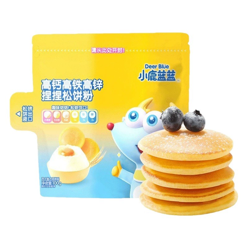 Микс для кексов и вафель Little Deer Blue Blue с высоким содержанием кальция для приготовления детского прикорма