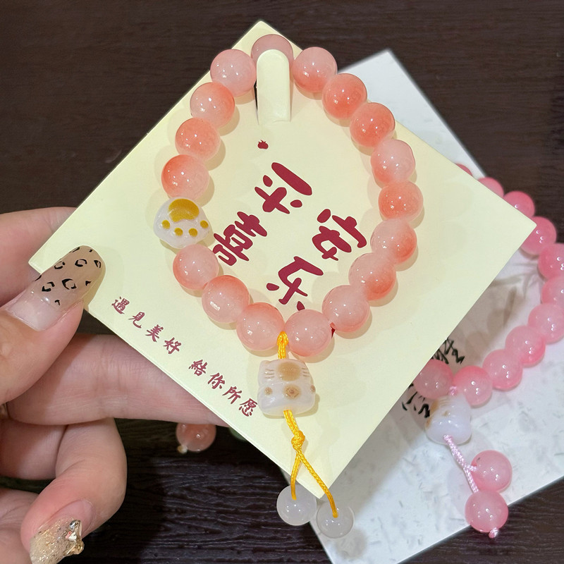 Diseño de pulseras de garra de gato adorable estudiantes nicho nuevo pulseras de estilo chino jugar accesorios de pulseras explosivas