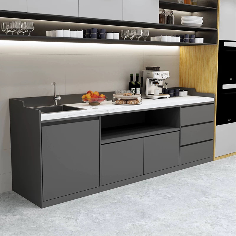 Company Rock Slab Water Bar Integrated Simple Commercial Sideboard Tea Room Wall Coffee Bar Office Cut Tω