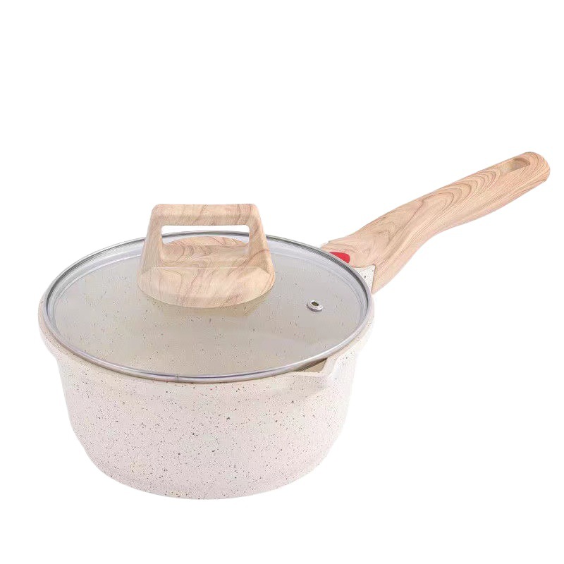 Maifan Stone Non-Stick Pot, Baby Food Pot, Milk Heating Pot, Instant Noodle Cooking Pot, Small Milk Pot, Suitable for Induction Cooker and Gas Stove, Household Use
