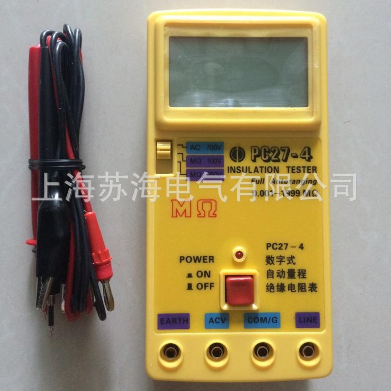 PC27-4型兆欧表 数字式自动量程绝缘电阻表 兆欧表 PC27-4表头
