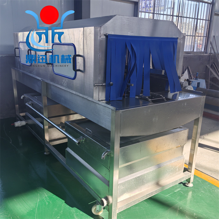 周转筐清洗机 通道式塑料盘子清洗设备 鼎迅 全自动洗筐机带加热