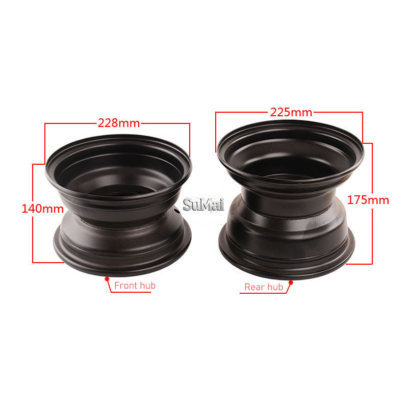Atv Atv Accessories 19X7.00-8 Tire Rim 18X9.5-8 Four-Wheel Vehicle Steel Rim Four-Hole Wheel Hub