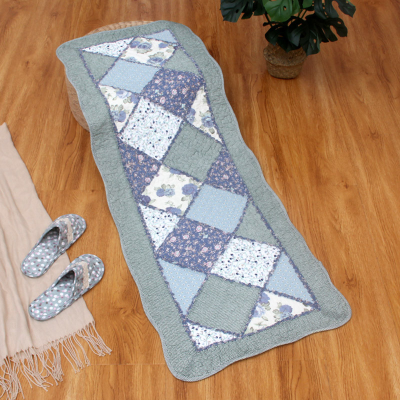 Korean Cotton Bedside Mat, Door Mat, Fabric Quilted Anti-Slip Patchwork Living Room Mat [Small Wholesale]