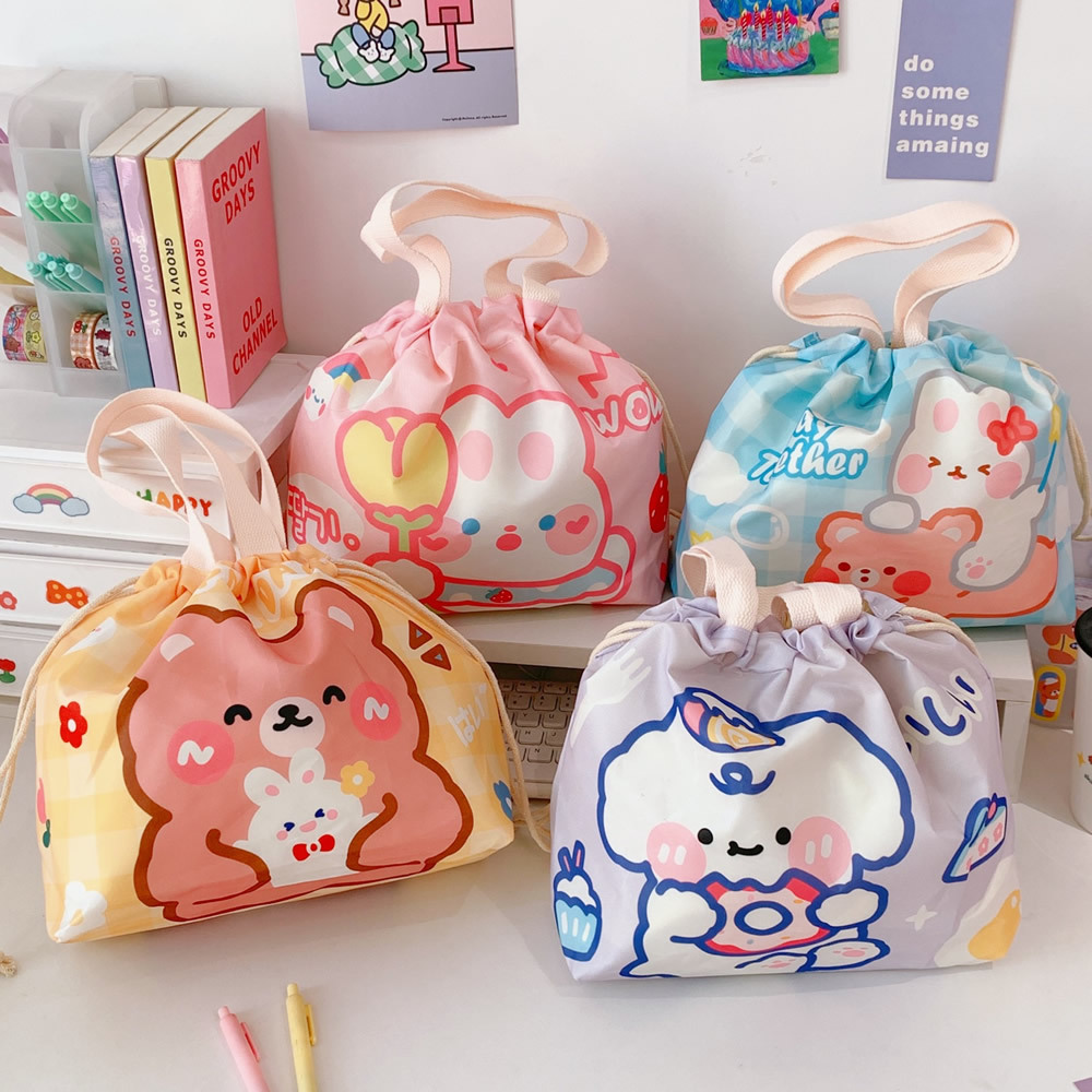 portable insulation girl cute student office worker storage meal bagpicture1