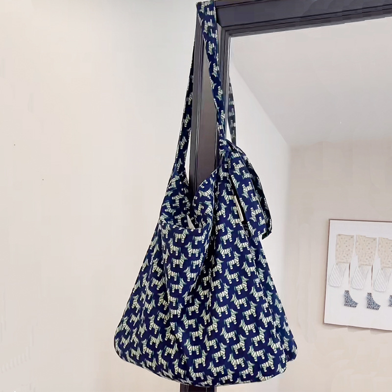 Winter New Thai Beauty Green Little Zebra Corduroy Canvas Bag All-match Casual Crossbody Bag Women Shoulder Bag