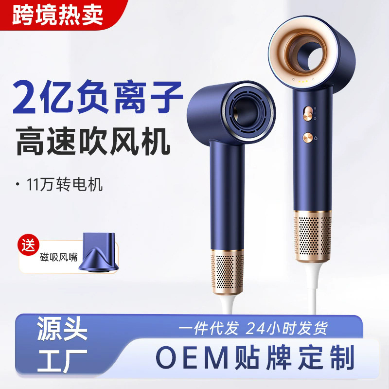 Cross-Border High-Speed Hair Dryer European, Japanese and American Standard 110V High-Wind Hair Dryer Electric Hair Dryer Household Negative Ion Hair Dryer