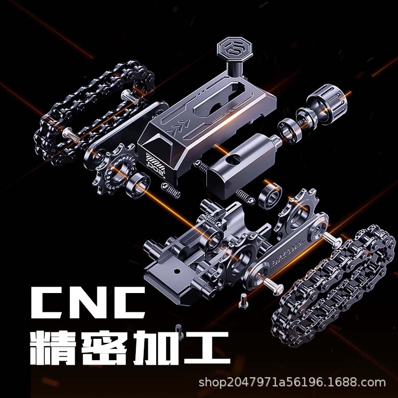 Tank EDC Fidget Spinner, Juguete de Dedo con Cadena de Palma y Engranajes, para Alivio del Estrés y Masaje, Spinner de Trinquete para Adultos.