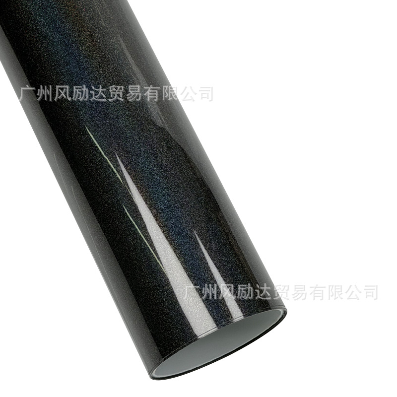 Car Full Vehicle Color Change Film Self-Adhesive Pet Rainbow Laser Black Motorcycle Modification Full Body Hood Film