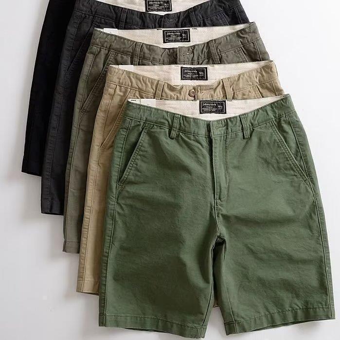 Summer Casual Shorts, Straight-Leg Mid-Length Pants for Men, Five-Point Pants, Workwear Pants, Large Size, Versatile, Zipper Pants, Fashionable, Breathable, Thin Style