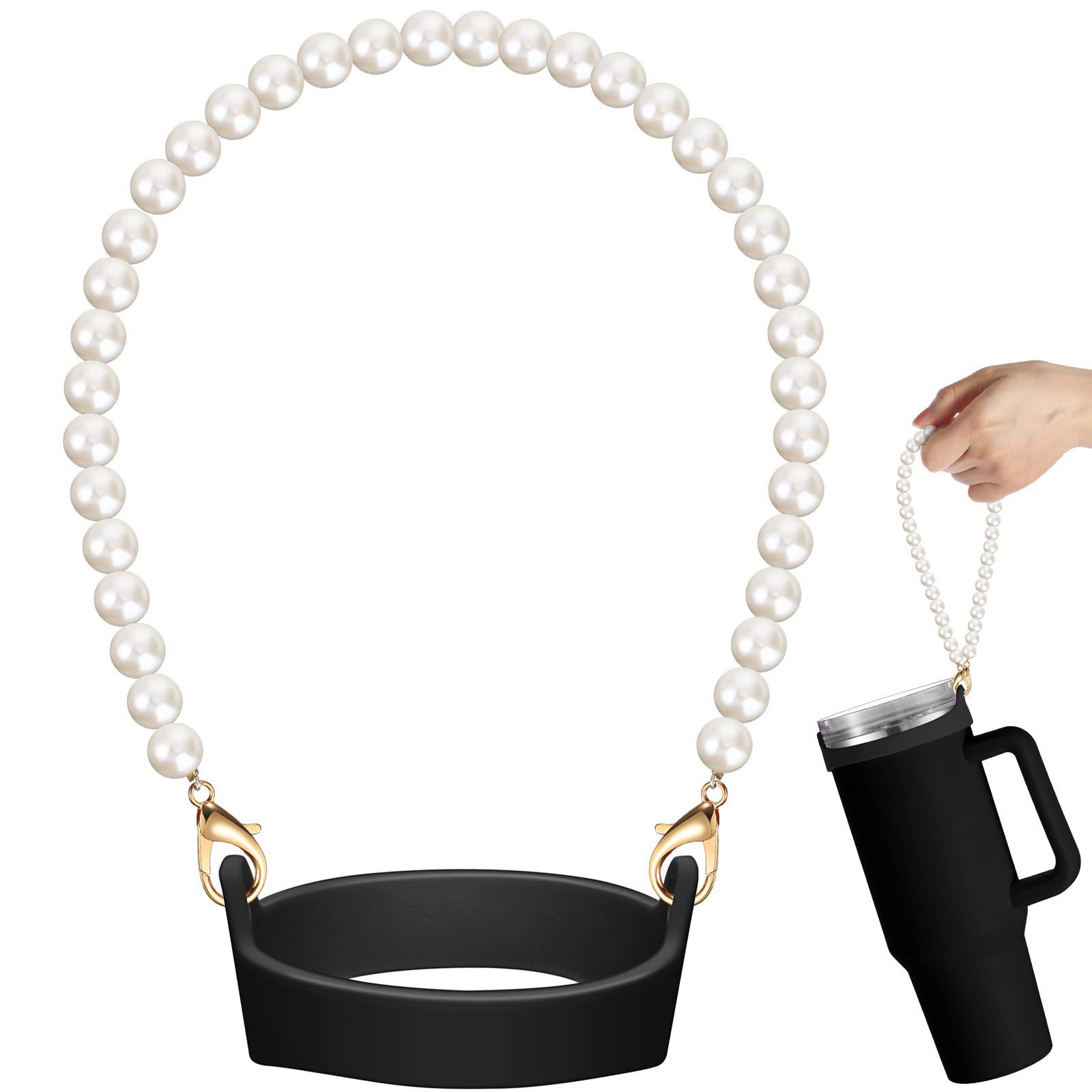 Amazon taza de agua portátil copa collar flores Stanley silicona Amazon explosión kettle cordón trenzado con colgante