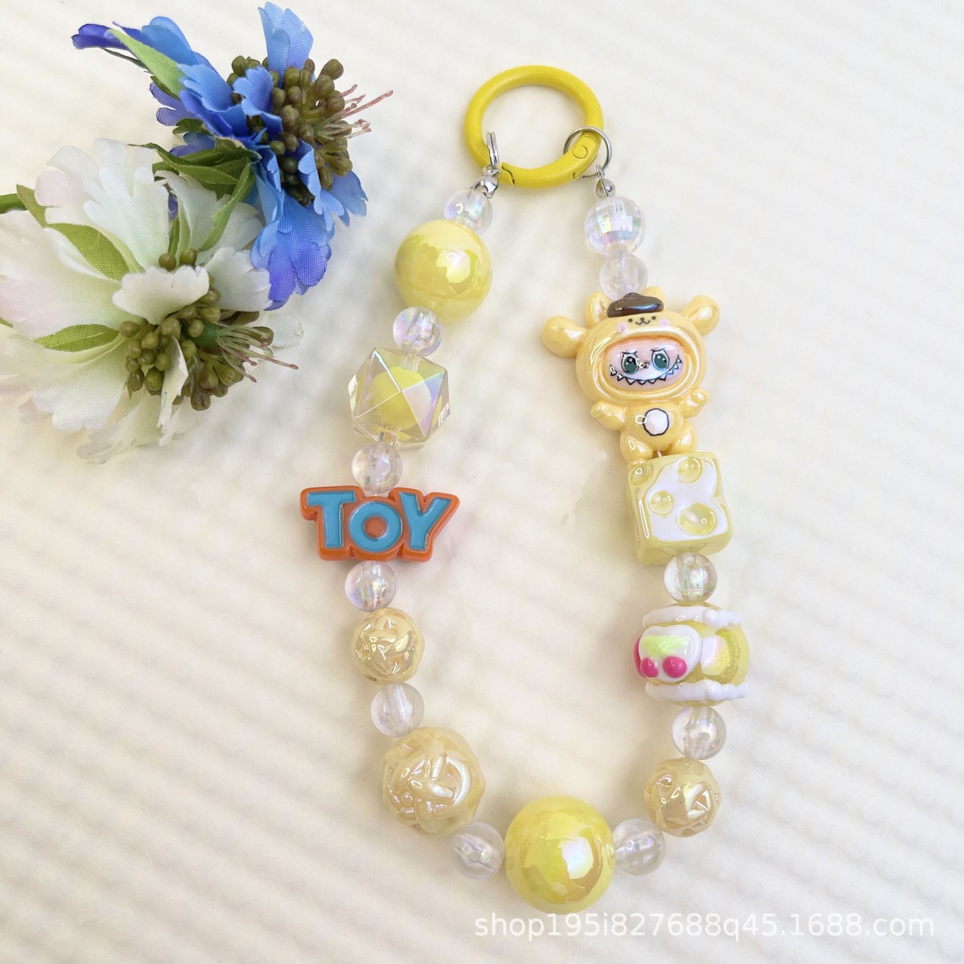 레터 브랜드 라부부 펜던트 옐로우(프리 스페이서)