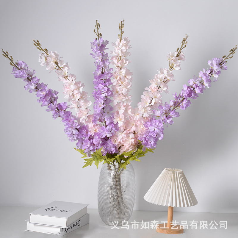 Simulated flower large delphinium wedding celebration road guide…
