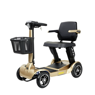 Qatlanan elektrik velosipedlər — electric vehicles, foldable mobility scooters - s9-champagne-gold-250w-24v12a-with-ternary-lithium-battery