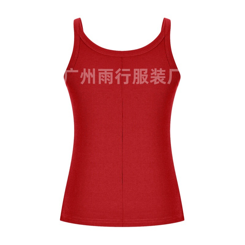 クロスボーダー Amazon ヨーロッパとアメリカの貿易婦人服新しいレディースカジュアル無地 U ネックノースリーブトップキャミソール|undefined