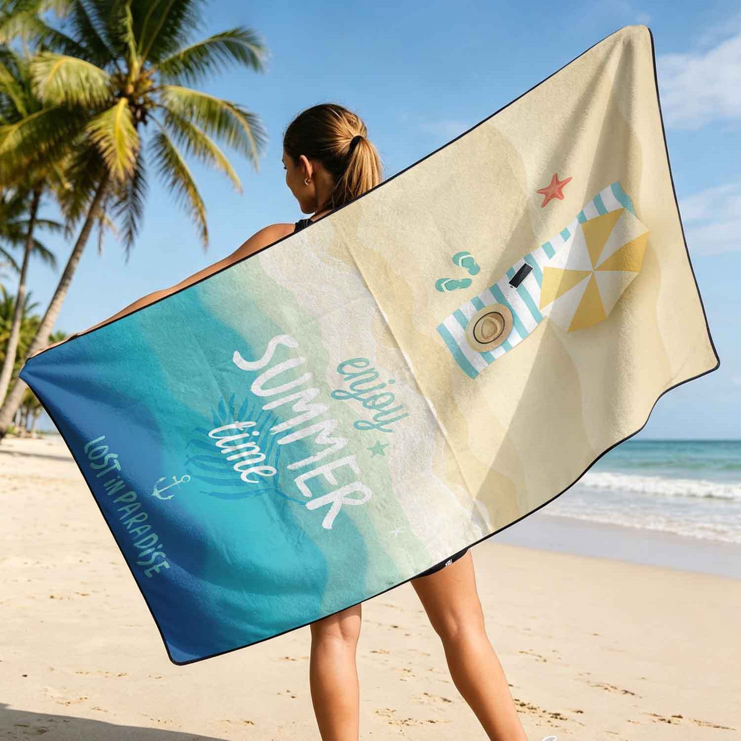 Summer bath towel and car seat cover 2-in-1, ultra-fine fiber outdoor beach and car dual-use universal seat cushion