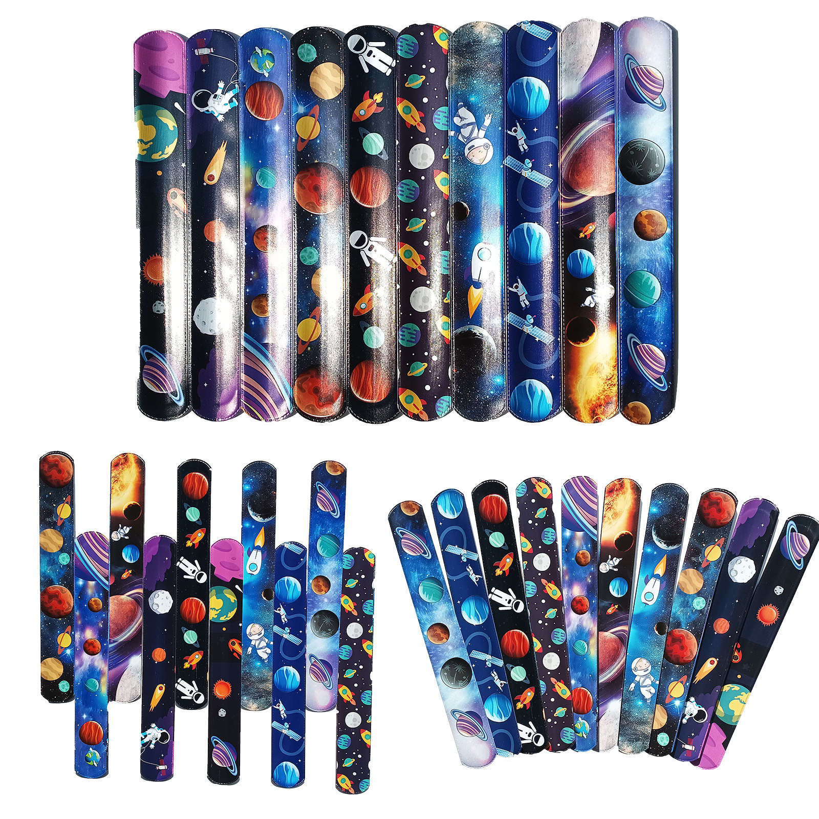 Nuevo cielo estrellado Snap anillo pulsera astronauta Snap anillo nueva serie pulsera del Partido de los niños
