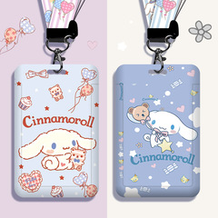 Cartoon student campus card holder, document holder, work permit, bus and subway access control cassette, lanyard, neck badge, wholesale