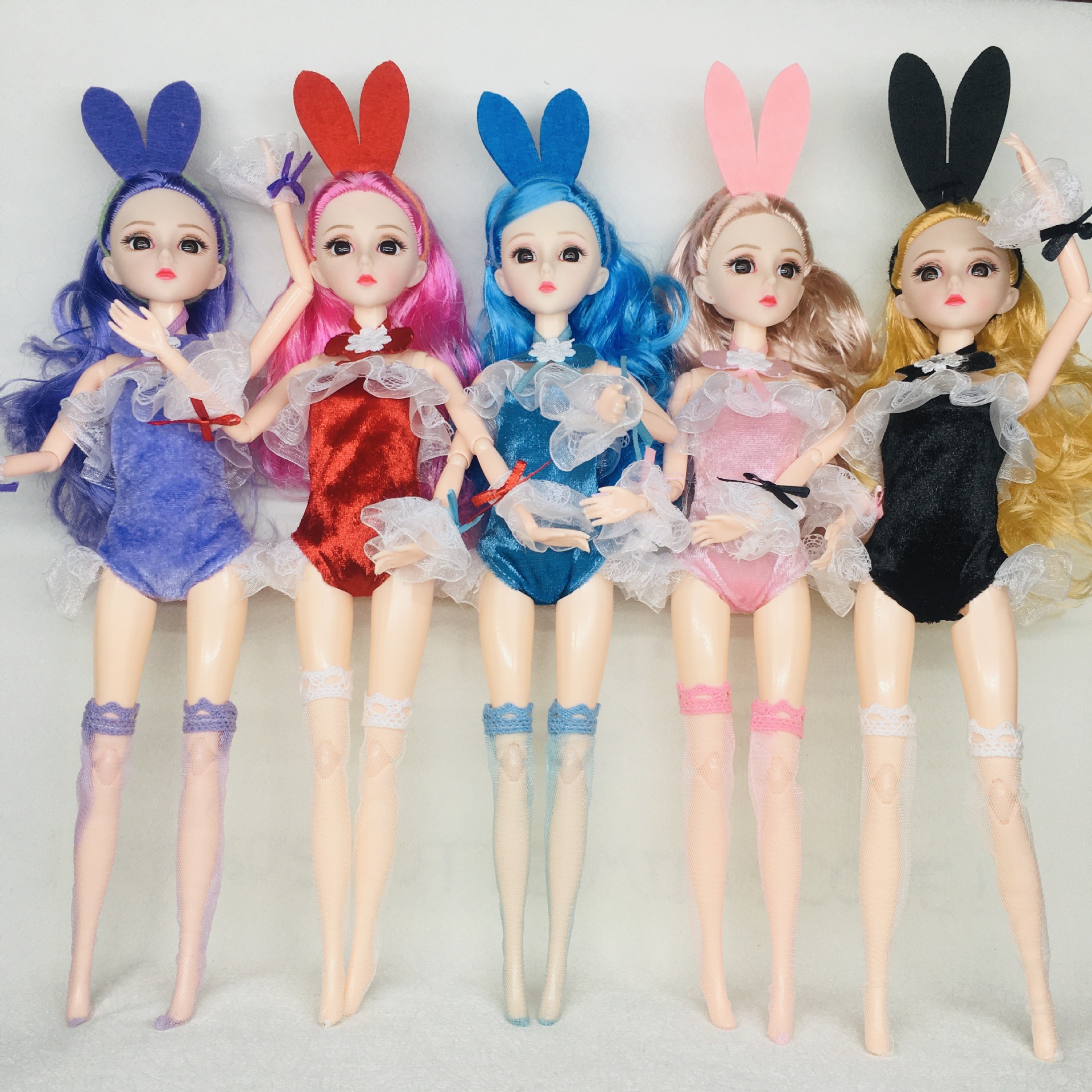 Doll Plush Toy Mouse Drying Clothes 30cm Doll Bikini Clothes 11inch Barbie Swimsuit Cute Bunny Girl