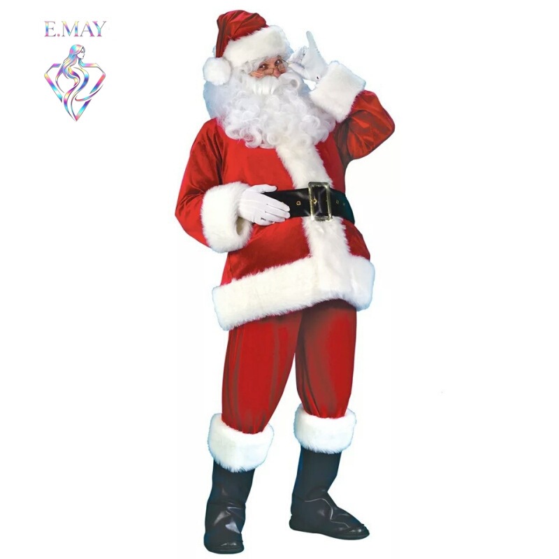 Amazon cross-border Santa Claus plus size costume Christmas festival party cos role play stage performance clothing Amazon cross-border Santa Claus plus size costume Christmas festival party cos role play stage performance clothing